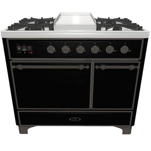 iLVE 40-inch Freestanding Dual Fuel Range with European Convection UMD10FDQNS3BKB IMAGE 1