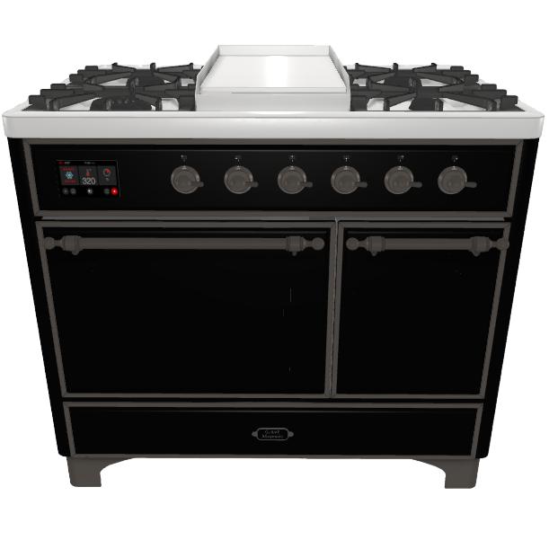iLVE 40-inch Freestanding Dual Fuel Range with European Convection UMD10FDQNS3BKB IMAGE 1