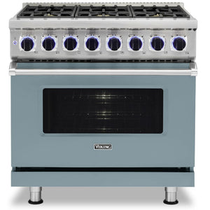 Viking 36-inch Freestanding Dual-Fuel Range with Elevation Burners™ CVDR7362-6BNS IMAGE 1