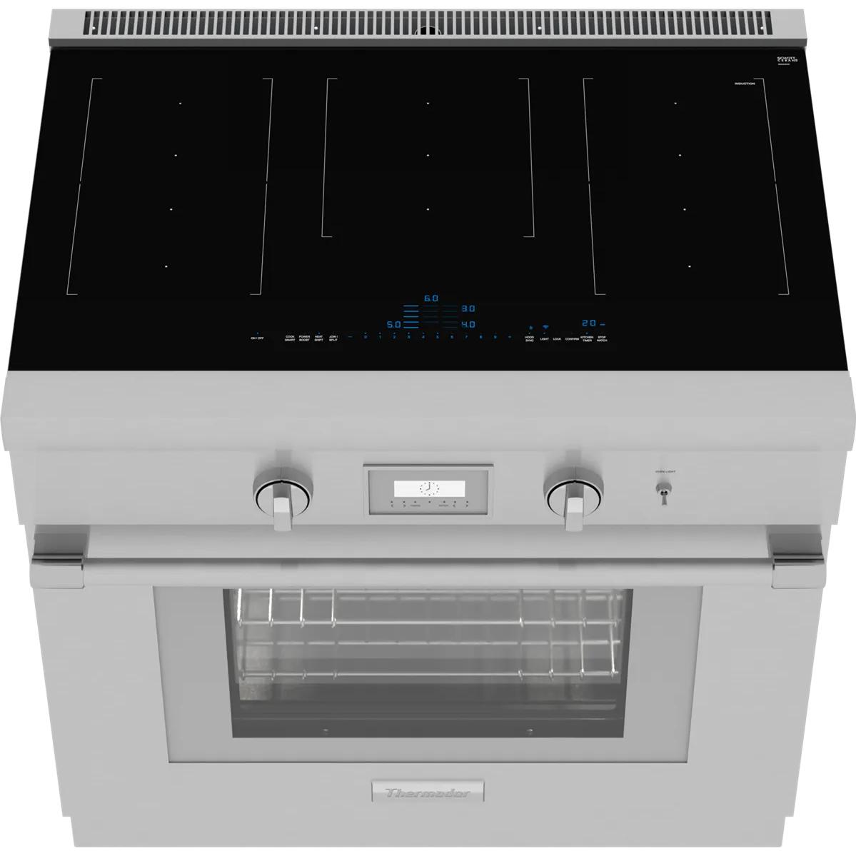 Thermador 36-inch Induction Range with HomeConnect PRI36LBHCBF IMAGE 3