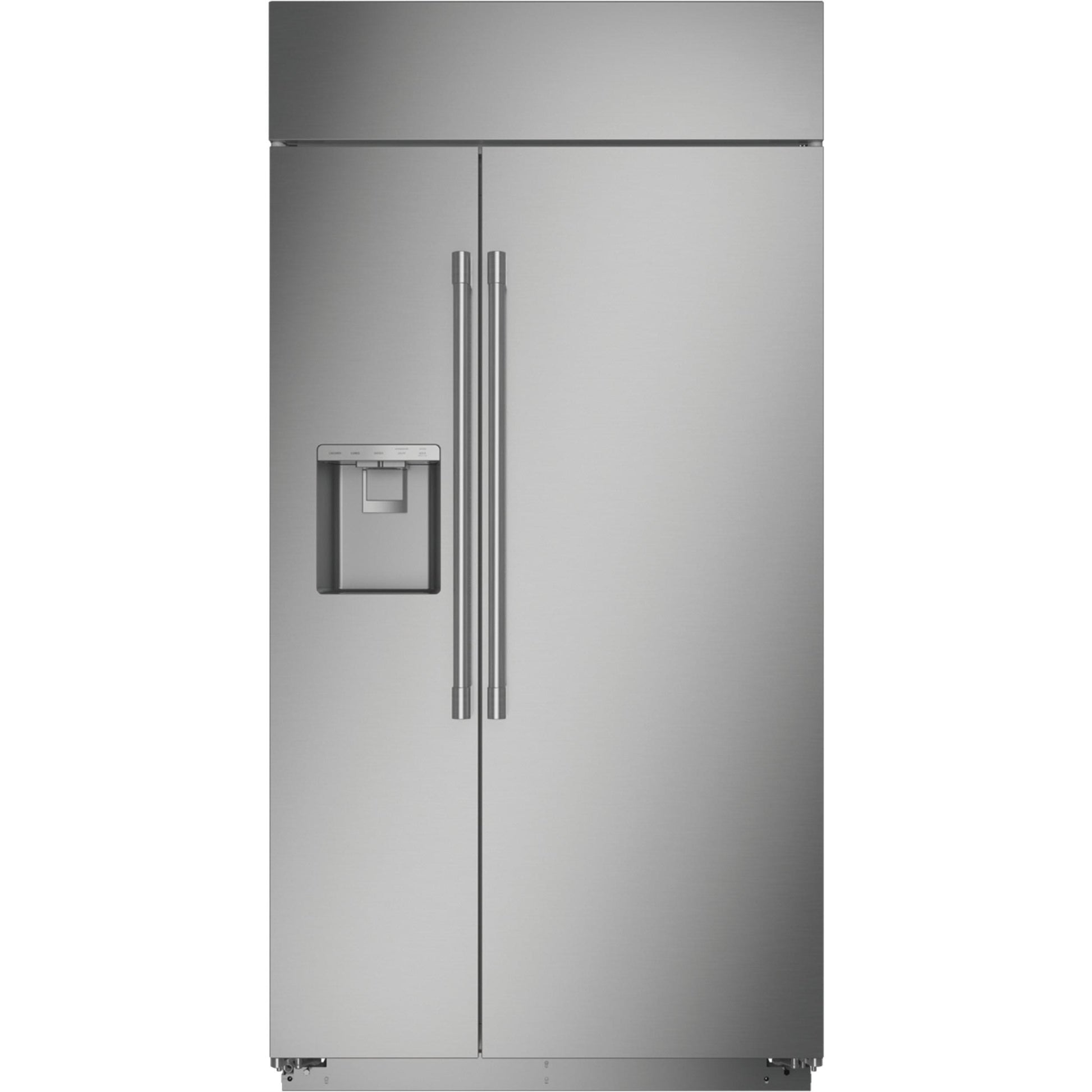 Monogram 42-inch, 24.6 cu.ft. Built-in Side-by-Side Refrigerator with External Water and Ice Dispenser ZISS420DNSSBF IMAGE 1