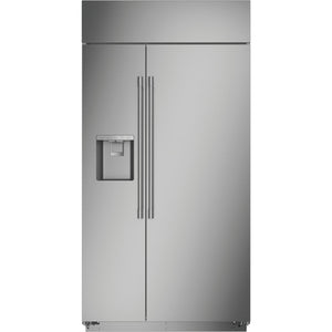 Monogram 42-inch, 24.6 cu.ft. Built-in Side-by-Side Refrigerator with External Water and Ice Dispenser ZISS420DNSSBF IMAGE 1
