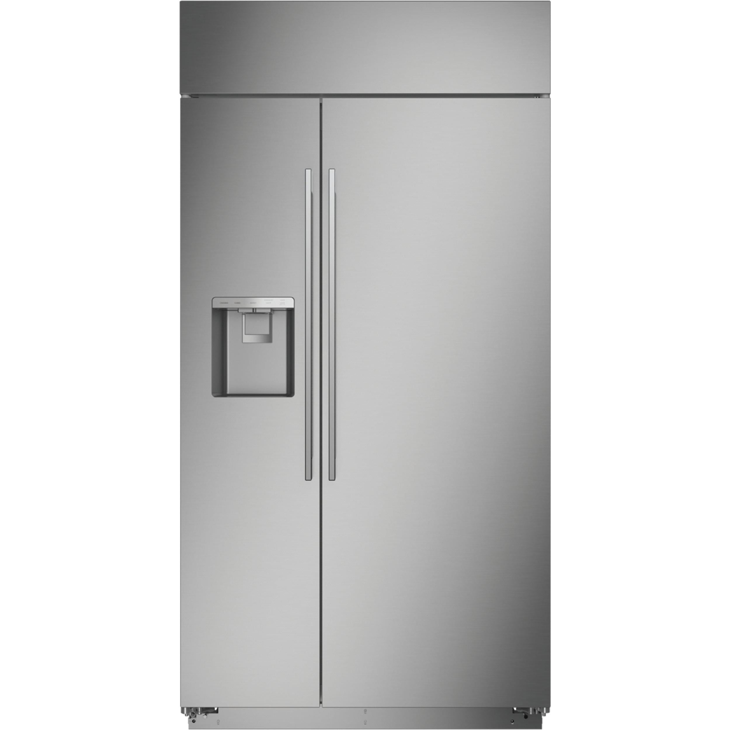 Monogram 42-inch, 24.6 cu.ft. Built-in Side-by-Side Refrigerator with External Water and Ice Dispenser ZISS420DNSSBF IMAGE 2