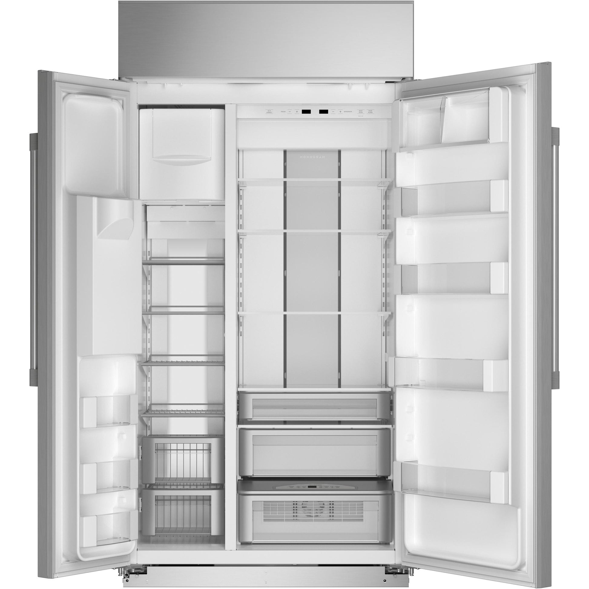 Monogram 42-inch, 24.6 cu.ft. Built-in Side-by-Side Refrigerator with External Water and Ice Dispenser ZISS420DNSSBF IMAGE 5