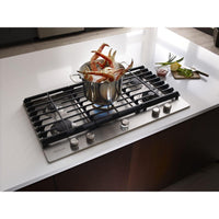 KitchenAid 36-inch Built-in Gas Cooktop with Griddle KCGS956ESSBF IMAGE 10