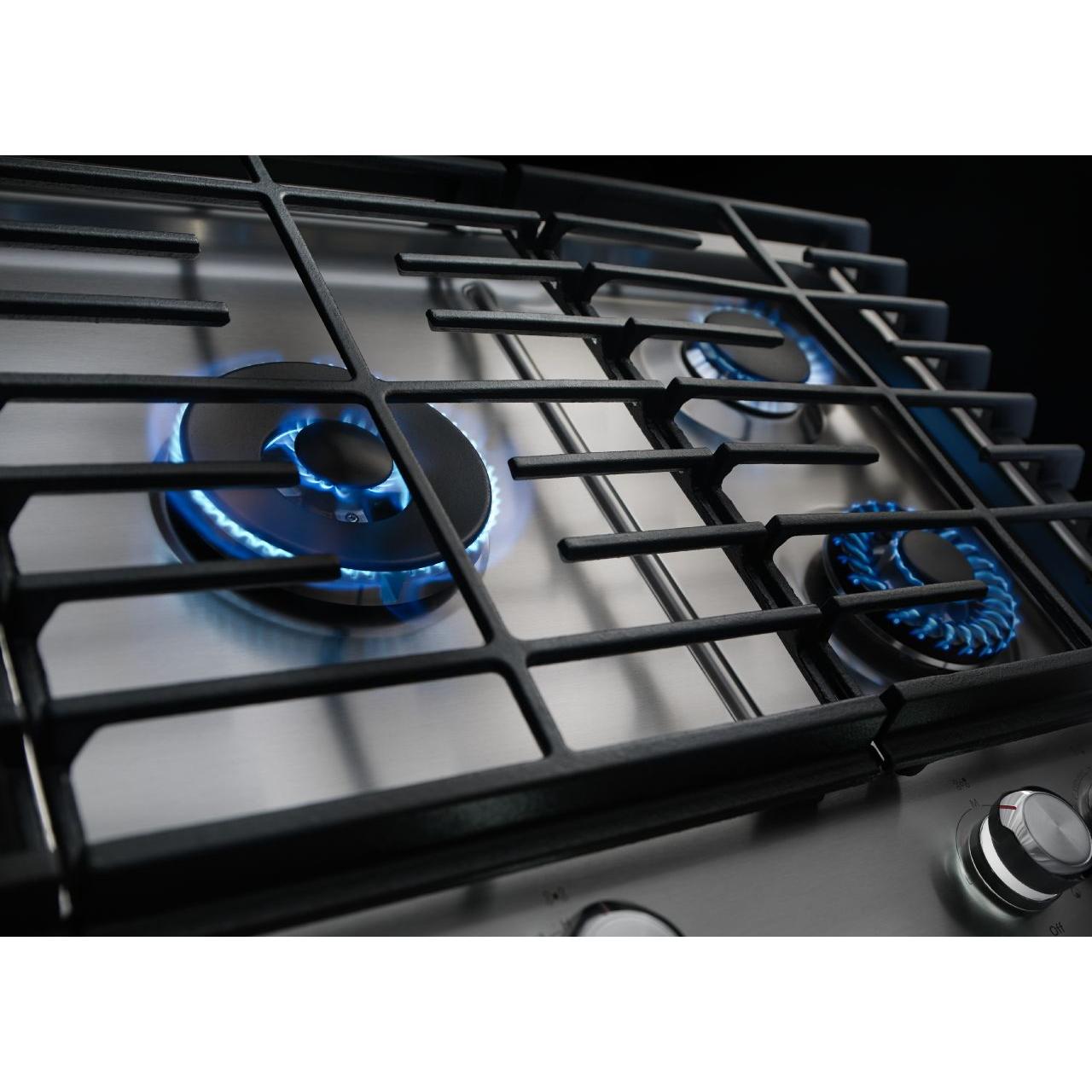 KitchenAid 36-inch Built-in Gas Cooktop with Griddle KCGS956ESSBF IMAGE 6