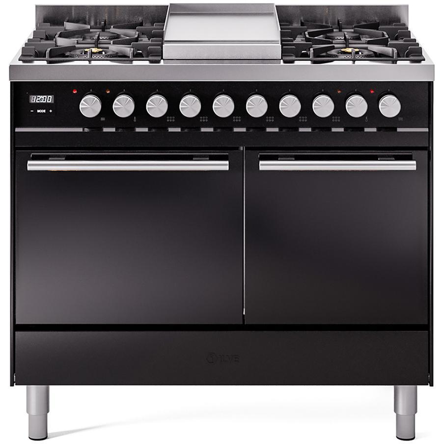 iLVE 40-inch Freestanding Dual Fuel Range UPD40FQMPBKLP IMAGE 1