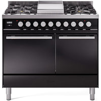 iLVE 40-inch Freestanding Dual Fuel Range UPD40FQMPBKLP IMAGE 1