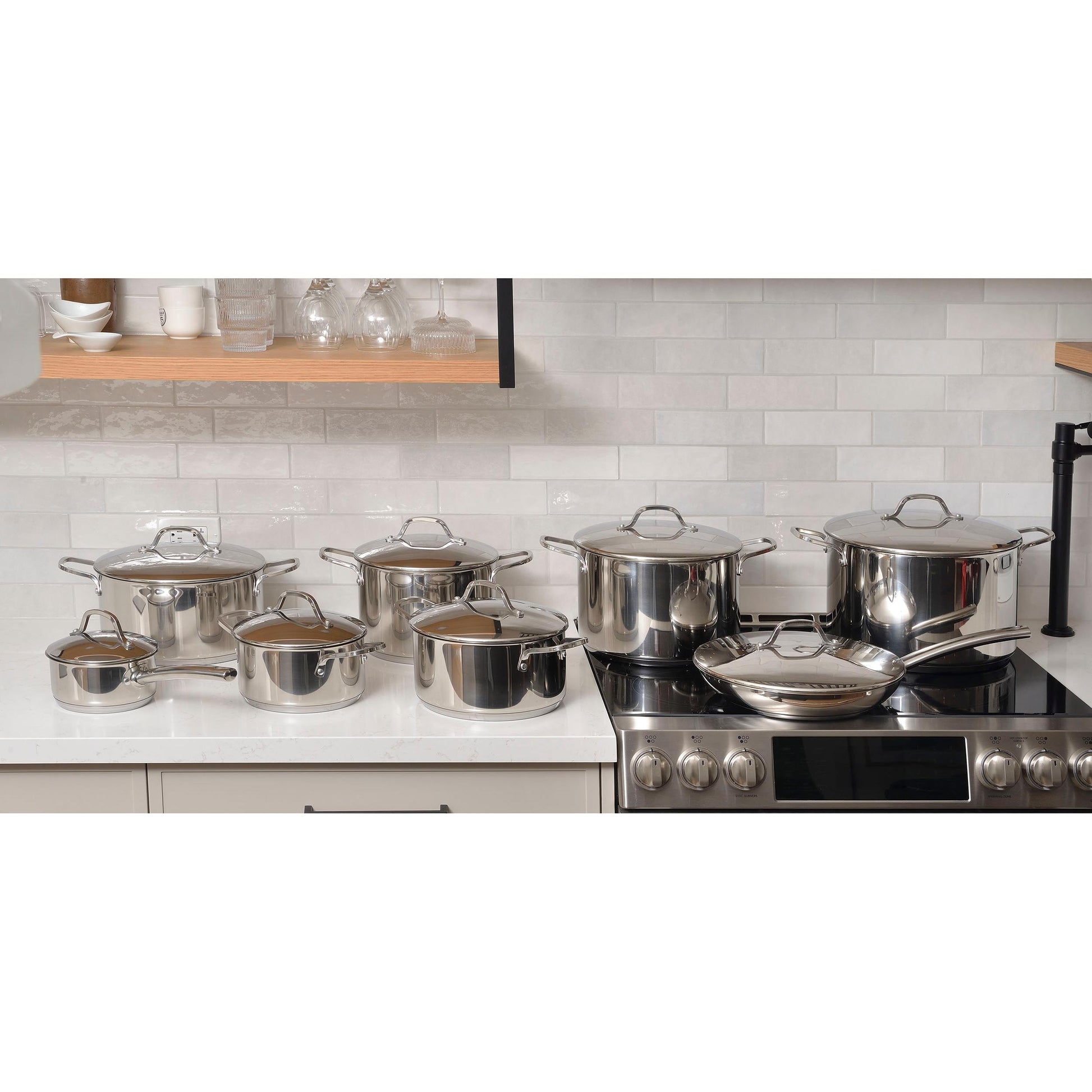 VeV Vigano 16-Piece Nuova Kontessa Cookware Set VEVITALIANO16 IMAGE 3