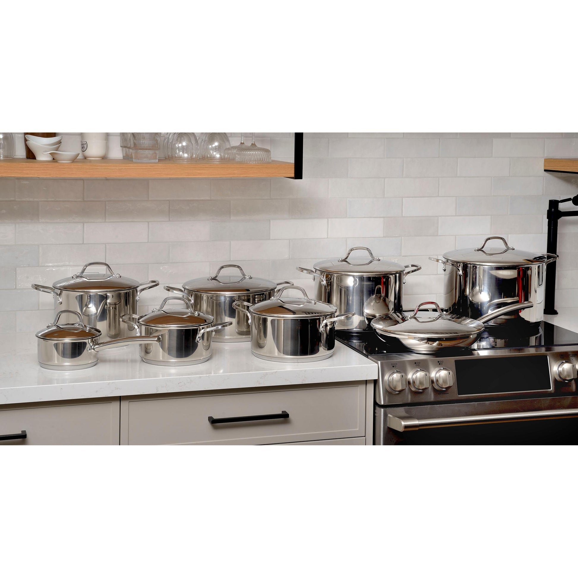 VeV Vigano 16-Piece Nuova Kontessa Cookware Set VEVITALIANO16 IMAGE 7
