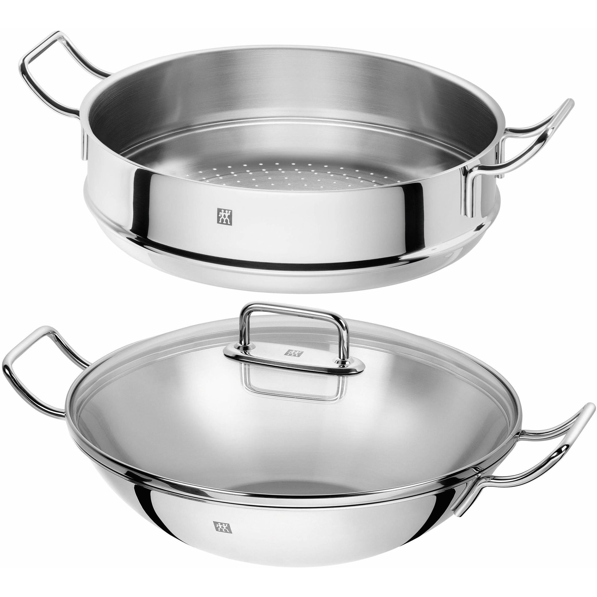 Zwilling 3-Piece Wok with Steamer and Lid 1016018 IMAGE 1