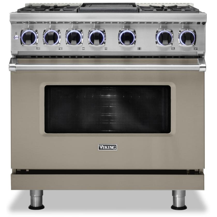 Viking 36-inch Freestanding Dual-Fuel Range with Elevation Burners™ CVDR7362-4GNALP IMAGE 1