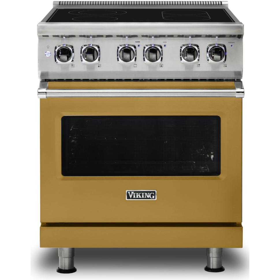 Viking 30-inch Freestanding Electric Range with SoftLit™ LED Lights CVER5301-4BGH IMAGE 1