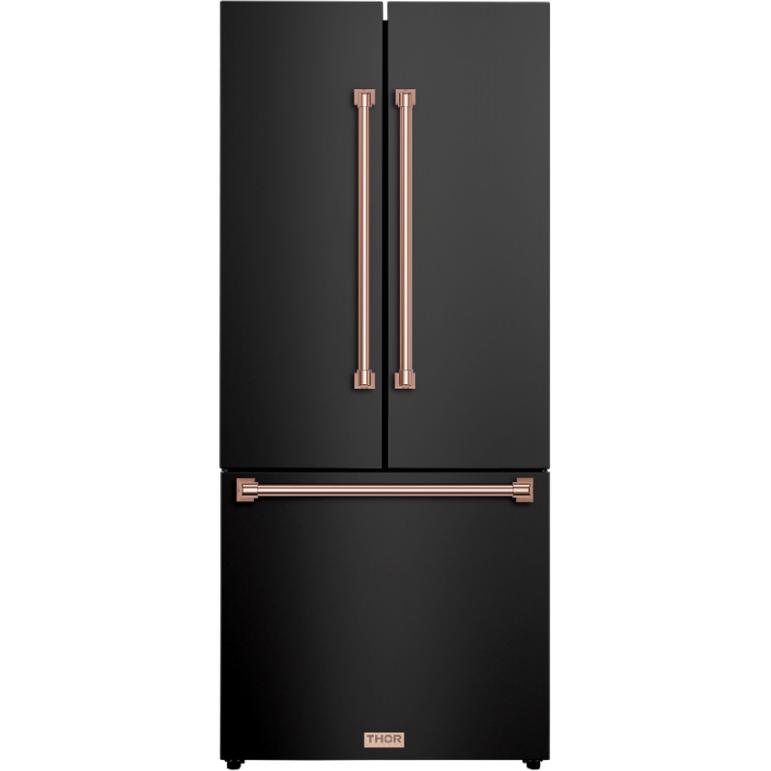Thor Kitchen 30-inch, 17.7 cu. ft. Counter-Depth French 3-Door Refrigerator with Ice Maker RF3017FFD00-RSG IMAGE 1