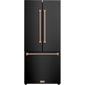 Thor Kitchen 30-inch, 17.7 cu. ft. Counter-Depth French 3-Door Refrigerator with Ice Maker RF3017FFD00-RSG IMAGE 1