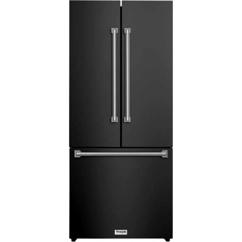 Thor Kitchen 30-inch, 17.7 cu. ft. Counter-Depth French 3-Door Refrigerator with Ice Maker RF3017FFD00-SS IMAGE 1