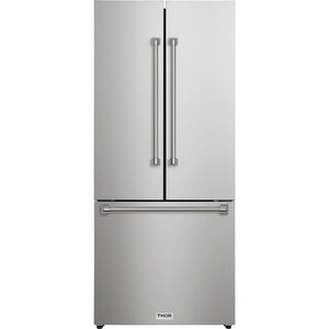 Thor Kitchen 30-inch, 17.7 cu. ft. Counter-Depth French 3-Door Refrigerator with Ice Maker RF3017FFD99 IMAGE 1