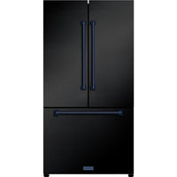 Thor Kitchen 36-inch, 20.3 cu. ft. Counter-Depth French 3-Door Refrigerator with Ice Maker RF3621CTD00-BLU IMAGE 1