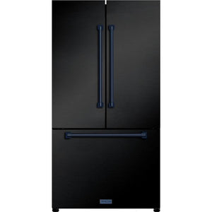 Thor Kitchen 36-inch, 20.3 cu. ft. Counter-Depth French 3-Door Refrigerator with Ice Maker RF3621CTD00-BLU IMAGE 1