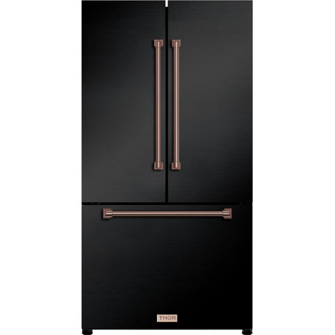 Thor Kitchen 36-inch, 20.3 cu. ft. Counter-Depth French 3-Door Refrigerator with Ice Maker RF3621CTD00-RSG IMAGE 1