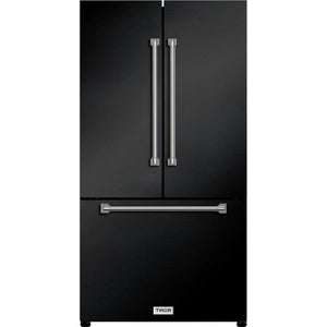 Thor Kitchen 36-inch, 20.3 cu. ft. Counter-Depth French 3-Door Refrigerator with Ice Maker RF3621CTD00-SS IMAGE 1