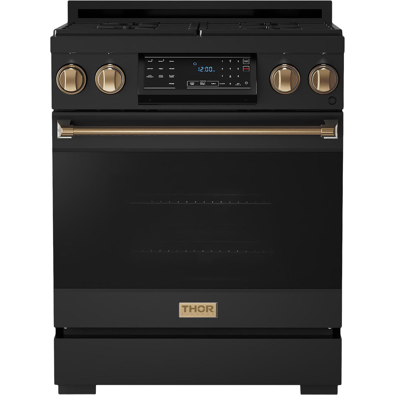 Thor Kitchen 30-inch Freestanding Gas Range with Tilt Panel RSG30B-BRZ IMAGE 1