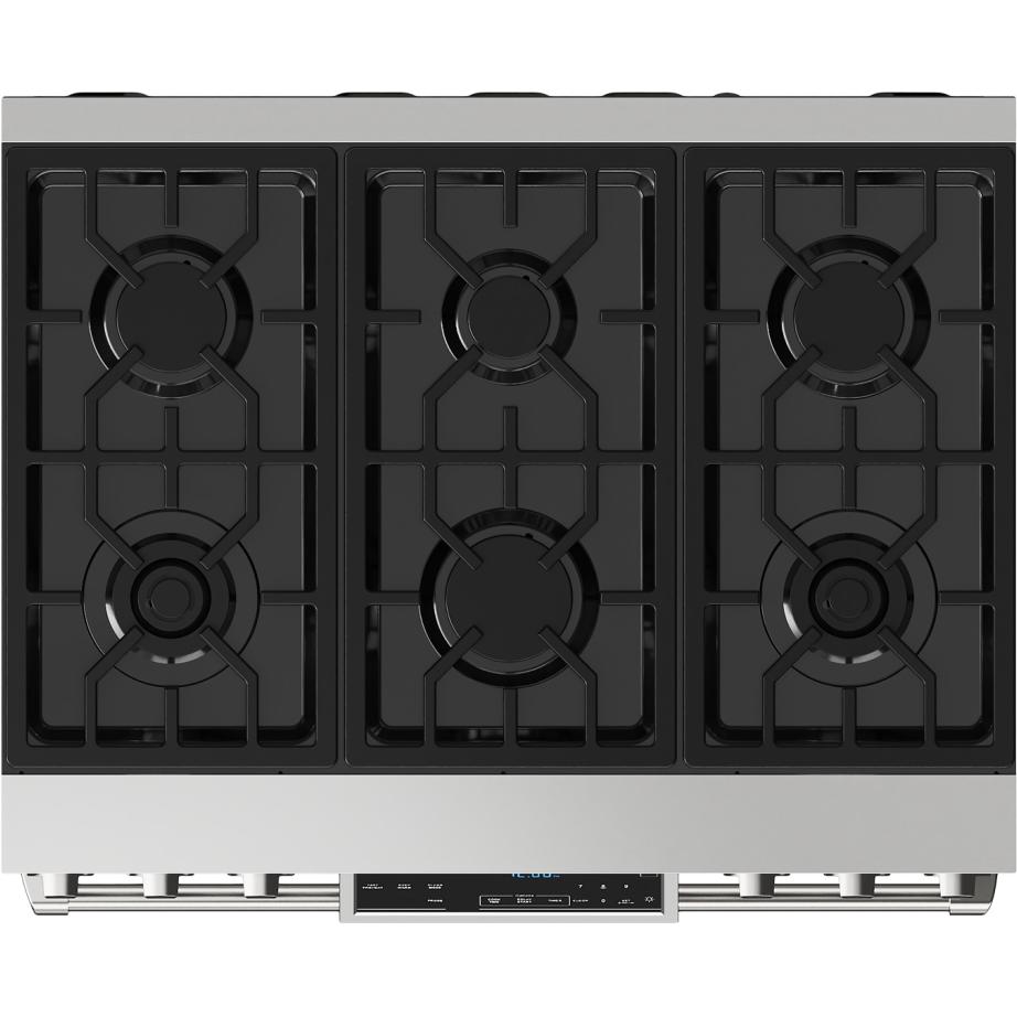 Thor Kitchen 36-inch Freestanding Gas Range with Tilt Panel RSG36-BLK IMAGE 2
