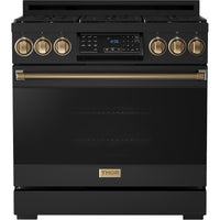 Thor Kitchen 36-inch Freestanding Gas Range with Tilt Panel RSG36B-BRZ IMAGE 1