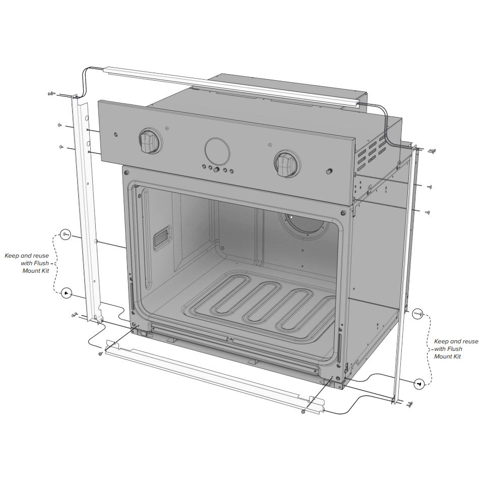 Viking 30-inch Flush Mount Kit P301FTSSS IMAGE 2
