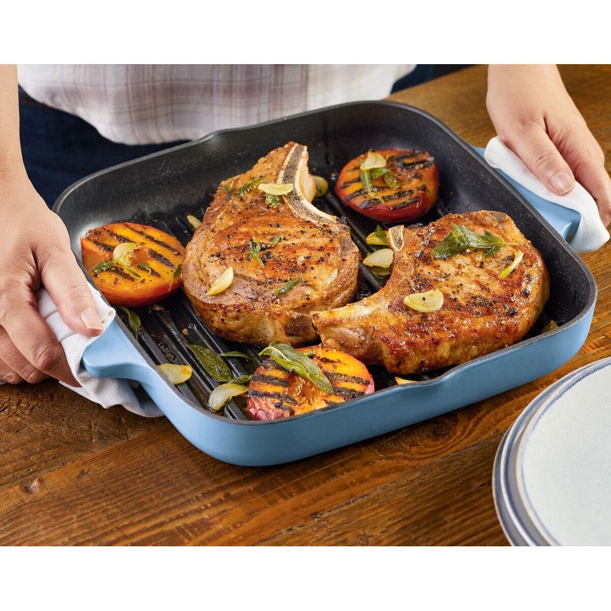 KitchenAid 11-Inch Enameled Cast Iron Grill Pan 48691-CF05 IMAGE 2