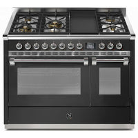 Steel Ascot 120 Dual-Fuel Range with 5 Burners and Griddle AQY12SF-4TM-AN-C IMAGE 1