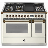 Steel Ascot 120 Dual-Fuel Range with 5 Burners and Griddle AQY12SF-4TM-NA-B IMAGE 1