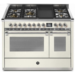 Steel Ascot 120 Dual-Fuel Range with 5 Burners and Griddle AQY12SF-4TM-NA-C IMAGE 1