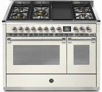 Steel Ascot 120 Dual-Fuel Range with 5 Burners and Griddle AQY12SF-4TM-NA-C IMAGE 1