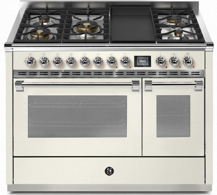Steel Ascot 120 Dual-Fuel Range with 5 Burners and Griddle AQY12SF-4TM-NA-C IMAGE 1
