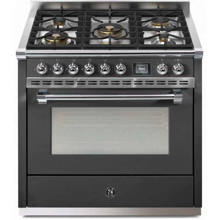 Steel Ascot 90 Dual-Fuel Range with 5 Burners AQ9S-4M-AN-C IMAGE 1