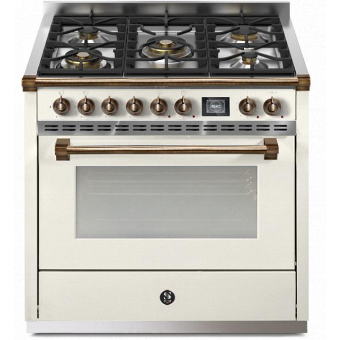 Steel Ascot 90 Dual-Fuel Range with 5 Burners AQ9S-4M-NA-B IMAGE 1
