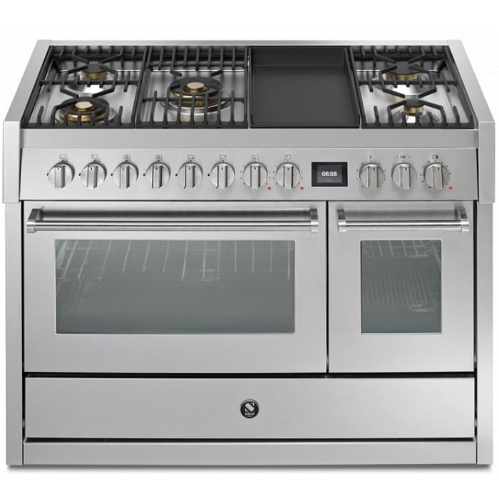 Steel Genesi 120 Series 48-inch Dual-Fuel Range with 5 Burners and Griddle GQY12SF-4TM-SS IMAGE 1