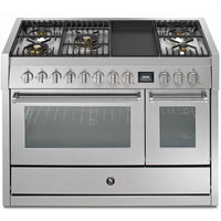 Steel Genesi 120 Series 48-inch Dual-Fuel Range with 5 Burners and Griddle GQY12SF-4TM-SS IMAGE 1