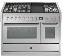 Steel Genesi 120 Series 48-inch Dual-Fuel Range with 5 Burners and Griddle GQY12SF-4TM-SS IMAGE 1