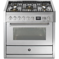 Steel Genesi 90 Series 36-inch Dual-Fuel Range with 5 Burners GQY9S-4M-SS IMAGE 1