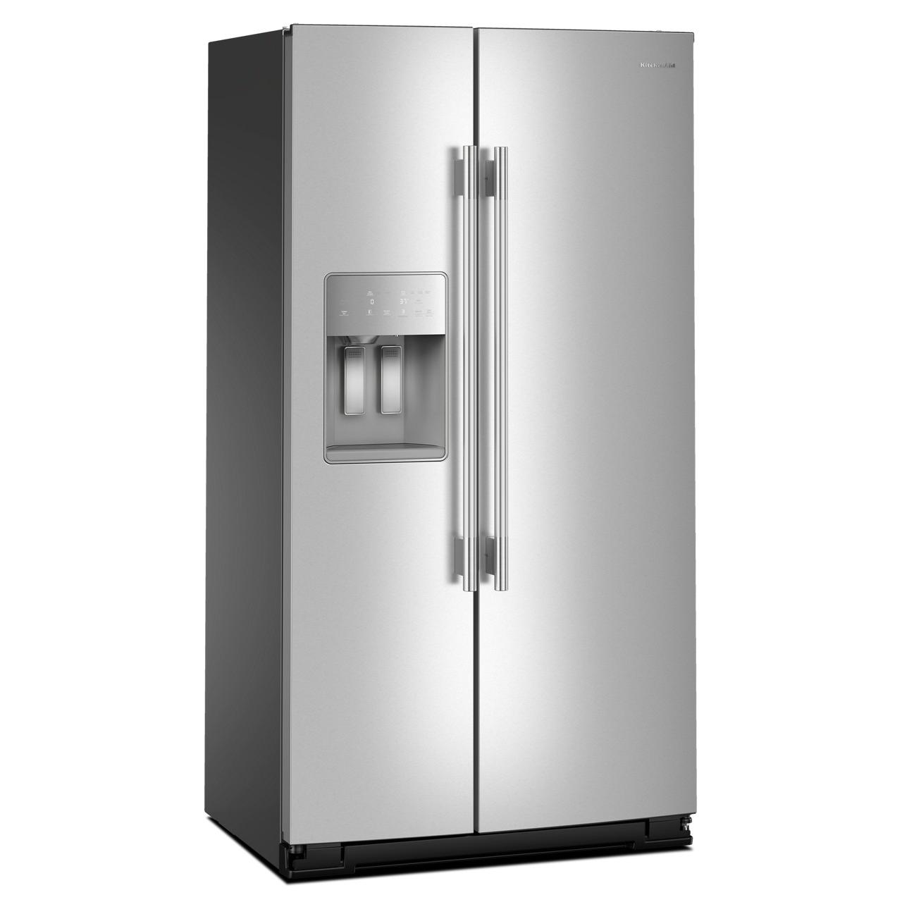 KitchenAid 36-inch, 21 cu. ft. Counter-Depth, Side-by-Side Refrigerator with Ice and Water Dispenser KRSC536RPS IMAGE 3