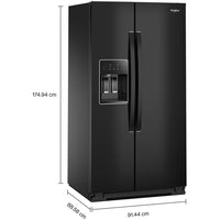 Whirlpool 36-inch, 28 cu. ft. Side-by-Side Refrigerator with Water and Ice Dispenser WRSF5536RB IMAGE 8