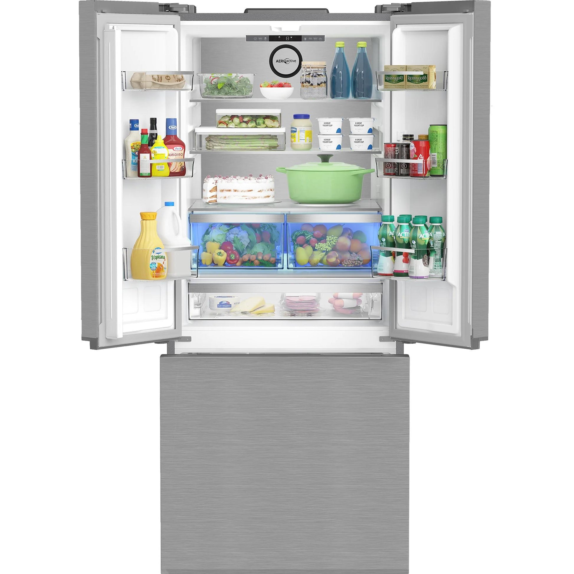 Blomberg 30-inch Counter-Depth French Door Refrigerator with Ice Maker BRFD21622SS IMAGE 3