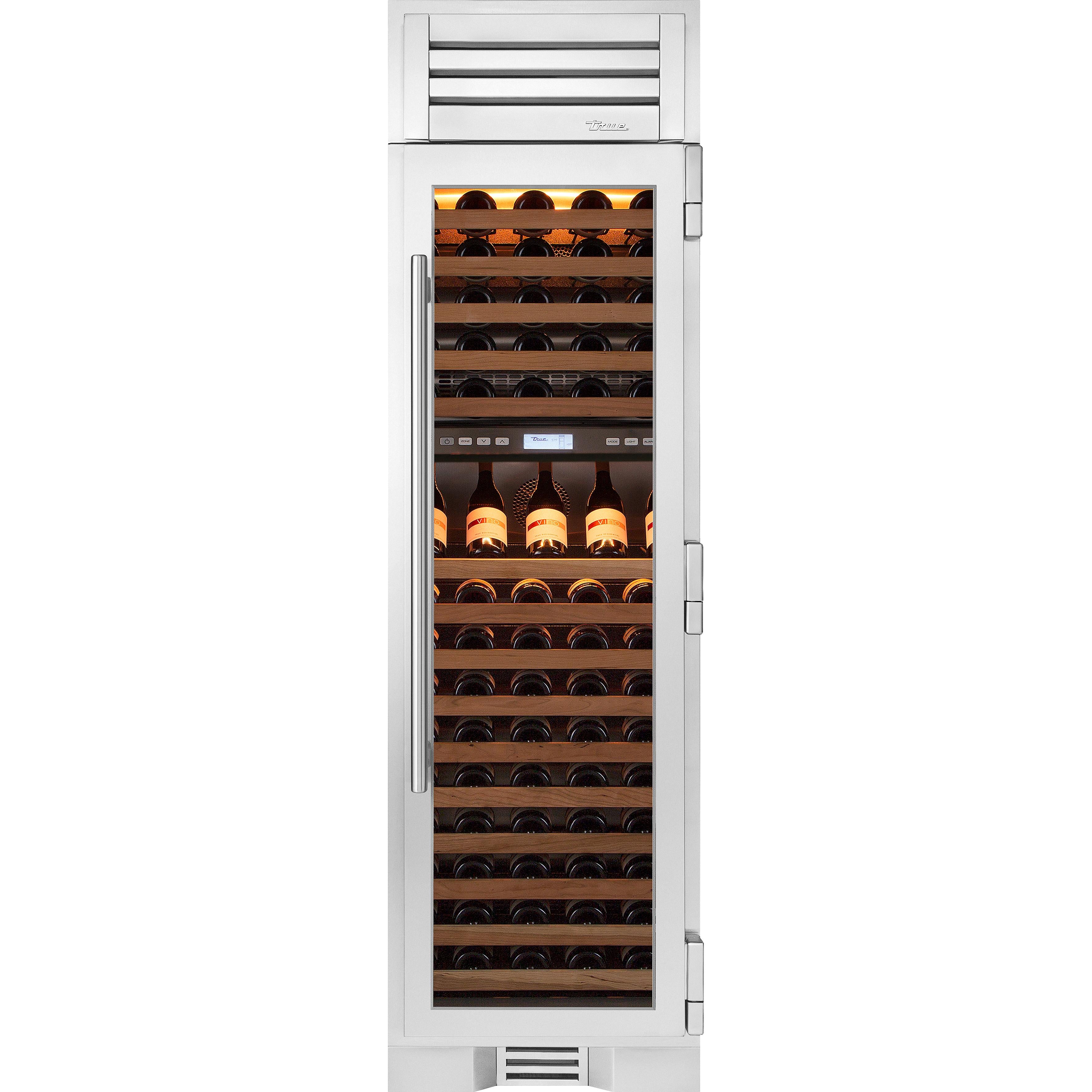 True Residential 24-inch Dual Zone Wine Column with Glass Door TR-24DZW-R-SG-A IMAGE 1