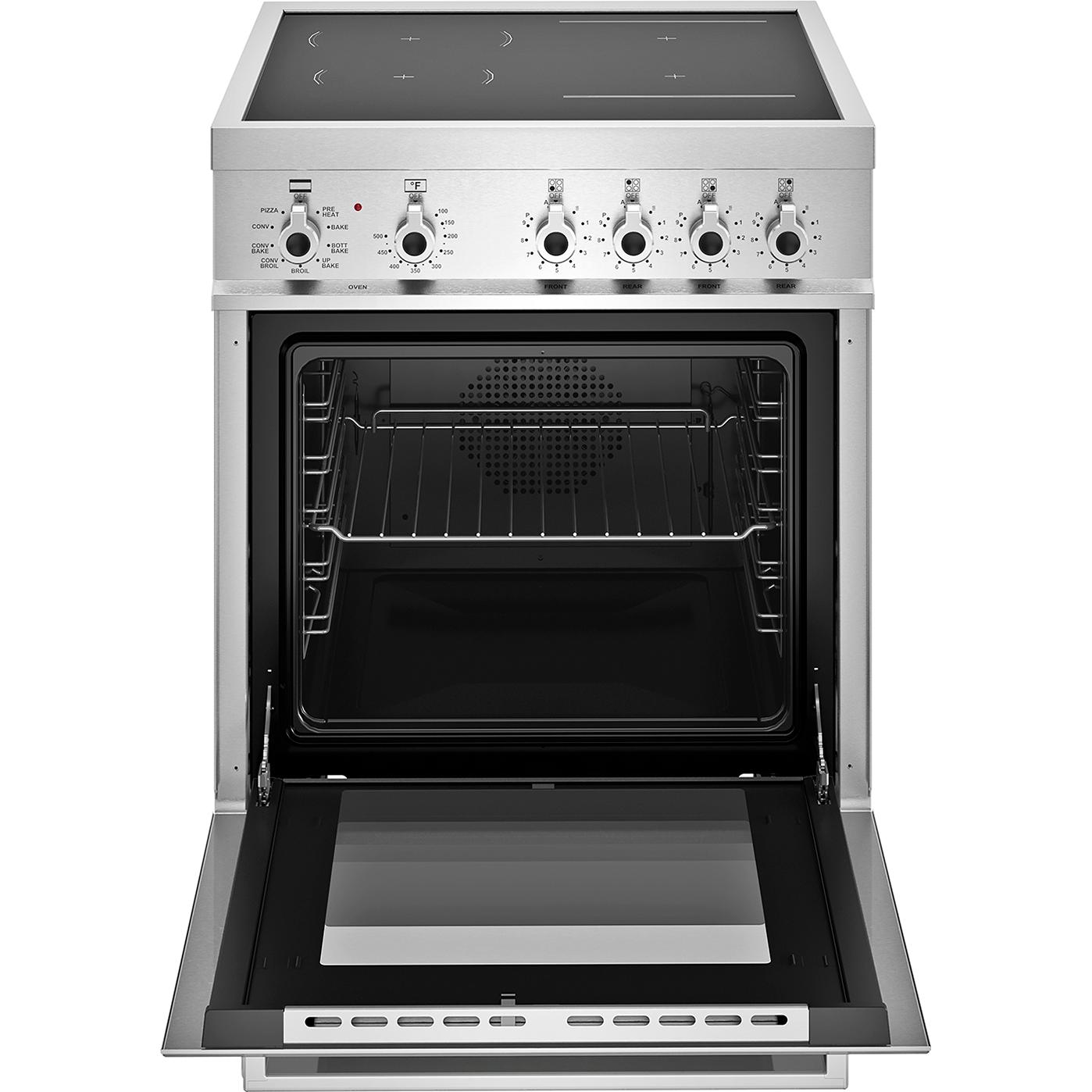 Bertazzoni 24-inch Freestanding Induction Range with Convection Technology PRO244IFEMXB IMAGE 2