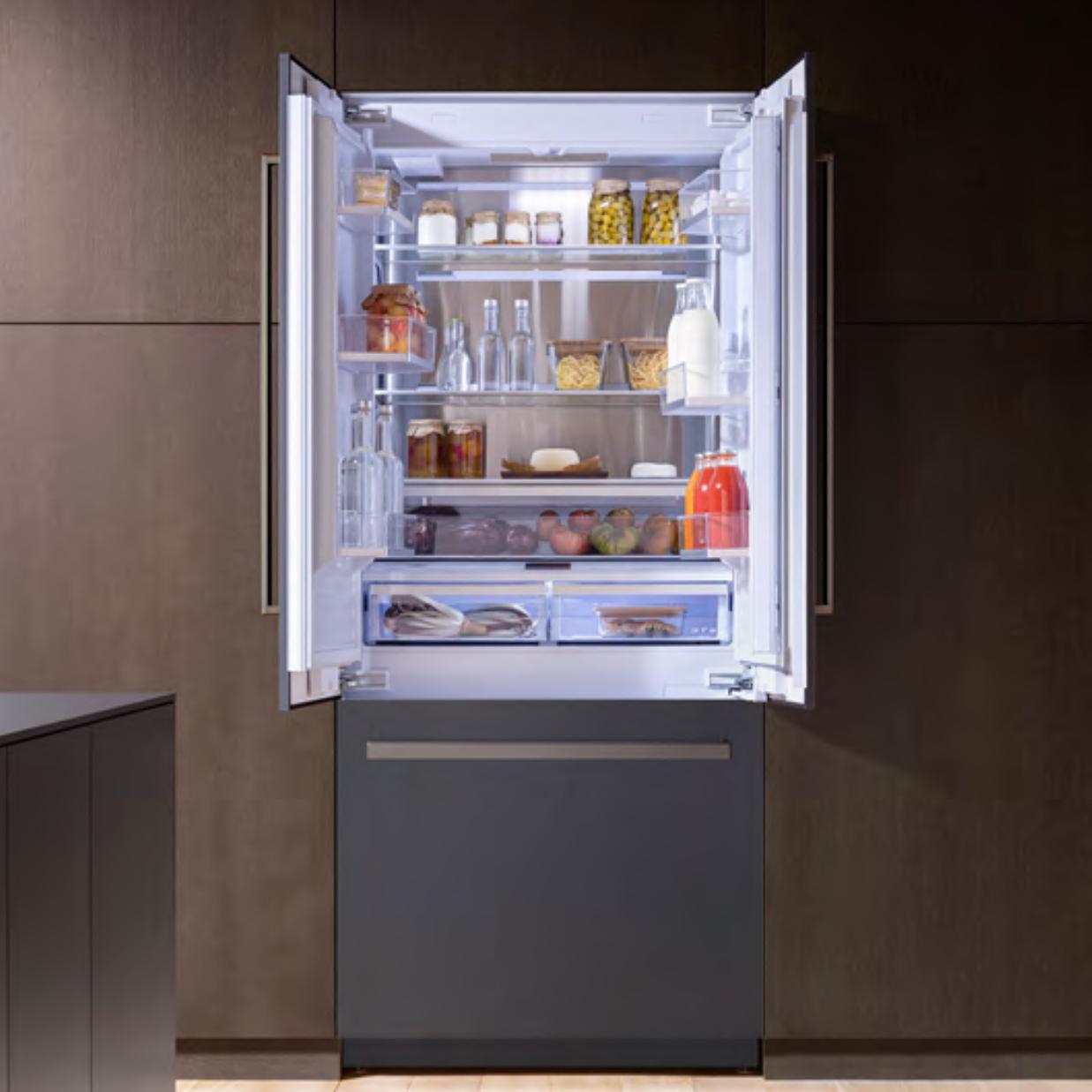 Bertazzoni Carbonio Front Panel Kit for 36" French Door Refrigerator SP36FDCV IMAGE 2
