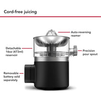 KitchenAid Go™ Cordless Citrus Juicer KCJR161BM IMAGE 2