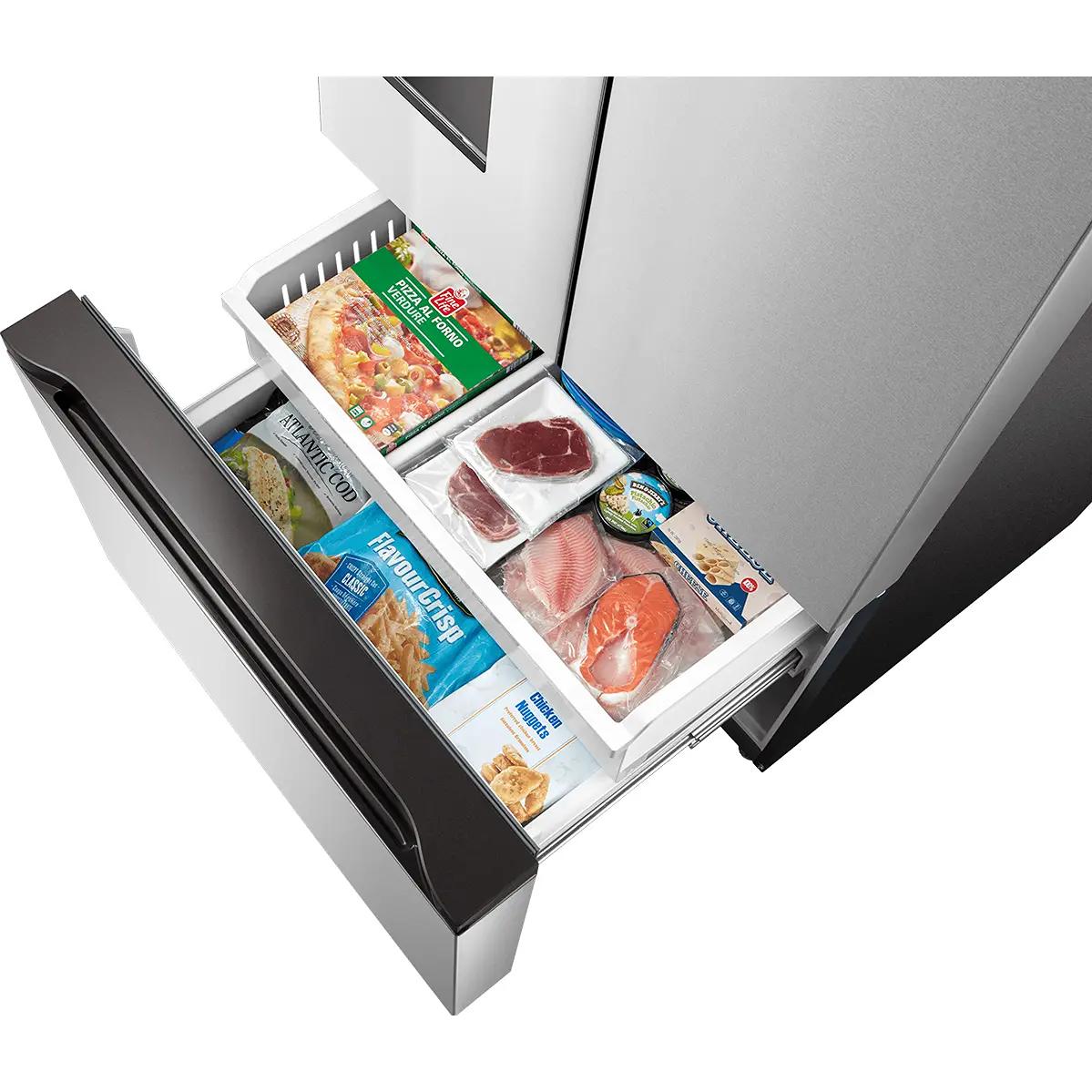 Midea 36-inch, 29.3 cu. ft. Freestanding French 3-Door Refrigerator External Water and Ice Dispensing System MRF29D2AST IMAGE 12