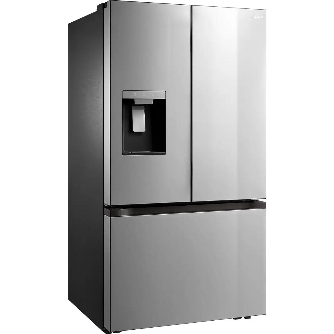 Midea 36-inch, 29.3 cu. ft. Freestanding French 3-Door Refrigerator External Water and Ice Dispensing System MRF29D2AST IMAGE 1